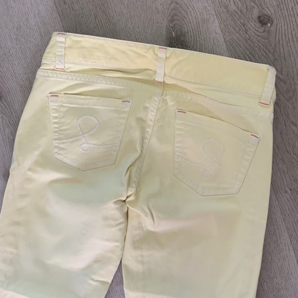 Lilly Pulitzer yellow capri denim casual summer size 0 - Picture 10 of 13